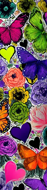 Free butterfly bookmarks of colorful butterflies